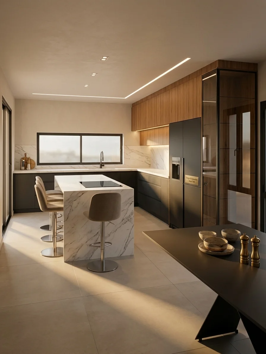 מטבח מודרני ארונות עץ א.ע ריהוט ומטבחים קריית אתא