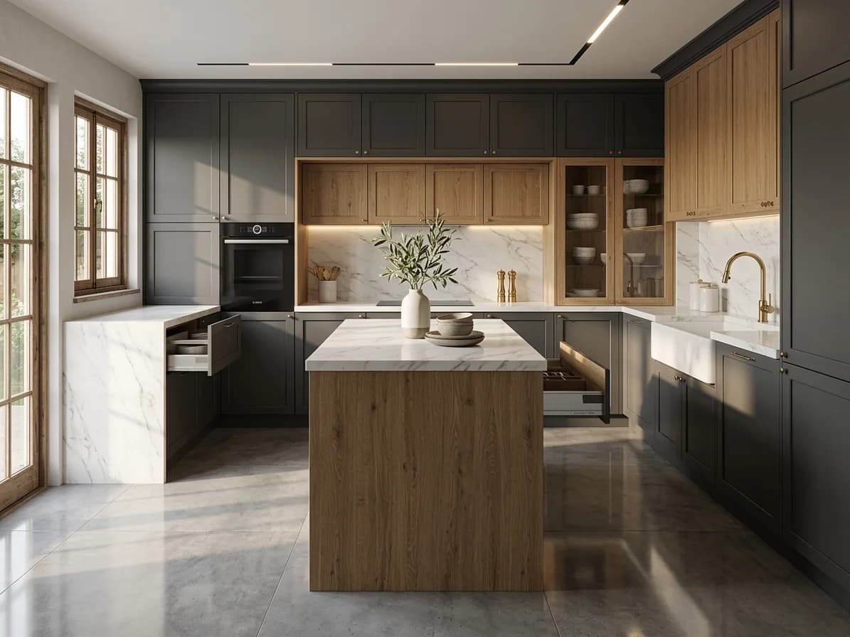 דוגמת מטבח כפרי — א.ע ריהוט ומטבחים